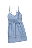Sky Blue Womens Slip Denim Dress Empire Waist Backless Mini Dress LC2211409-4