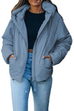LC856045-104-S, LC856045-104-M, LC856045-104-L, LC856045-104-XL, LC856045-104-2XL, Sky Blue Winter Coats for Women Outdoor Zipper Hooded Coat Outwear with Pockets