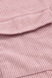 LC8511383-10-S, LC8511383-10-M, LC8511383-10-L, LC8511383-10-XL, LC8511383-10-2XL, Pink Womens Boyfriend Shirt Ribbed Shacket Loose Fit Long Sleeve Tops