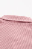 LC8511383-10-S, LC8511383-10-M, LC8511383-10-L, LC8511383-10-XL, LC8511383-10-2XL, Pink Womens Boyfriend Shirt Ribbed Shacket Loose Fit Long Sleeve Tops
