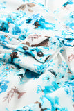 LC6111091-4-S, LC6111091-4-M, LC6111091-4-L, LC6111091-4-XL, Sky Blue Women's Wrap V Neck Floral Long Sleeve Maxi Dress with Slit