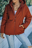 LC856045-14-S, LC856045-14-M, LC856045-14-L, LC856045-14-XL, LC856045-14-2XL, Orange Winter Coats for Women Outdoor Zipper Hooded Coat Outwear with Pockets