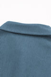 LC8511383-5-S, LC8511383-5-M, LC8511383-5-L, LC8511383-5-XL, LC8511383-5-2XL, Blue Womens Boyfriend Shirt Ribbed Shacket Loose Fit Long Sleeve Tops