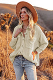 LC8511383-15-S, LC8511383-15-M, LC8511383-15-L, LC8511383-15-XL, LC8511383-15-2XL, Beige Womens Boyfriend Shirt Ribbed Shacket Loose Fit Long Sleeve Tops