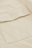 LC8511383-15-S, LC8511383-15-M, LC8511383-15-L, LC8511383-15-XL, LC8511383-15-2XL, Beige Womens Boyfriend Shirt Ribbed Shacket Loose Fit Long Sleeve Tops