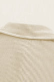 LC8511383-15-S, LC8511383-15-M, LC8511383-15-L, LC8511383-15-XL, LC8511383-15-2XL, Beige Womens Boyfriend Shirt Ribbed Shacket Loose Fit Long Sleeve Tops