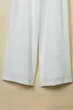 White Ruffle Sleeve Smocked Bodice Wide Leg Jumpsuit for Women LC643773-1