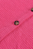 LC2552552-10-S, LC2552552-10-M, LC2552552-10-L, LC2552552-10-XL, LC2552552-10-2XL, Pink Womens Waffle Knit Shacket Jacket Button Up Casual Blouse Shirt with Pockets