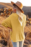 LC8511383-7-S, LC8511383-7-M, LC8511383-7-L, LC8511383-7-XL, LC8511383-7-2XL, Yellow Womens Boyfriend Shirt Ribbed Shacket Loose Fit Long Sleeve Tops
