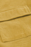 LC8511383-7-S, LC8511383-7-M, LC8511383-7-L, LC8511383-7-XL, LC8511383-7-2XL, Yellow Womens Boyfriend Shirt Ribbed Shacket Loose Fit Long Sleeve Tops