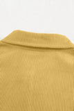 LC8511383-7-S, LC8511383-7-M, LC8511383-7-L, LC8511383-7-XL, LC8511383-7-2XL, Yellow Womens Boyfriend Shirt Ribbed Shacket Loose Fit Long Sleeve Tops