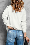 Sweat-shirt à col rond Bird pour femmes Casual Pullover Tops