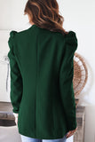 LC852380-9-S, LC852380-9-M, LC852380-9-L, LC852380-9-XL, LC852380-9-2XL, LC852380-9-XS, Green Womens Casual Blazers Puff Sleeve Open Front Work Suit