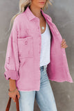 Rose Womens Overdsizd Distressed Fringe Trim Denim Jacket LC854103-6