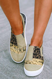Slip On Canvas Sneakers for Women Animal Print Camouflage Patchwork Walking Shoes