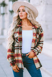 LC255462-7-S, LC255462-7-M, LC255462-7-L, LC255462-7-XL, LC255462-7-2XL, Yellow Geometric Plaid Print Pocketed Shirt