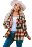 LC255462-7-S, LC255462-7-M, LC255462-7-L, LC255462-7-XL, LC255462-7-2XL, Yellow Geometric Plaid Print Pocketed Shirt
