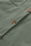 LC8511383-109-S, LC8511383-109-M, LC8511383-109-L, LC8511383-109-XL, LC8511383-109-2XL, Green Womens Boyfriend Shirt Ribbed Shacket Loose Fit Long Sleeve Tops