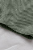 LC8511383-109-S, LC8511383-109-M, LC8511383-109-L, LC8511383-109-XL, LC8511383-109-2XL, Green Womens Boyfriend Shirt Ribbed Shacket Loose Fit Long Sleeve Tops
