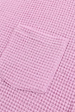 LC2552552-8-S, LC2552552-8-M, LC2552552-8-L, LC2552552-8-XL, LC2552552-8-2XL, Purple Womens Waffle Knit Shacket Jacket Button Up Casual Blouse Shirt with Pockets