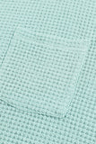 LC2552552-9-S, LC2552552-9-M, LC2552552-9-L, LC2552552-9-XL, LC2552552-9-2XL, Green Womens Waffle Knit Shacket Jacket Button Up Casual Blouse Shirt with Pockets