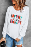 Sweat Merry Christmas pour femme MERRY and BRIGHT Leopard Shirt Pullover
