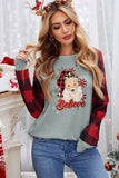 Believe Santa Buffalo Plaid Casual Tops Chemise drôle pour femme