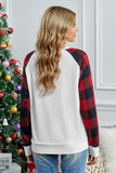 Merry Christmas Sweartshirt for Women Buffalo Plaid Xmas Pullover Top