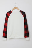 Merry Christmas Sweartshirt for Women Buffalo Plaid Xmas Pullover Top