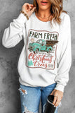 LC25313537-1-S, LC25313537-1-M, LC25313537-1-L, LC25313537-1-XL, LC25313537-1-2XL, White Long Sleeve Sweatshirt Christmas Tree Graphic Print Sweatshirt