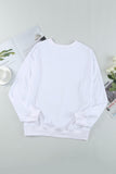 LC25313537-1-S, LC25313537-1-M, LC25313537-1-L, LC25313537-1-XL, LC25313537-1-2XL, White Long Sleeve Sweatshirt Christmas Tree Graphic Print Sweatshirt