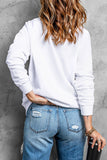 LC25313537-1-S, LC25313537-1-M, LC25313537-1-L, LC25313537-1-XL, LC25313537-1-2XL, White Long Sleeve Sweatshirt Christmas Tree Graphic Print Sweatshirt