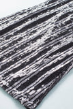 LC77253-13-S, LC77253-13-M, LC77253-13-L, LC77253-13-XL, LC77253-13-2XL, Silver Sequin Stripe High Waist Flare Pants