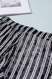 LC77253-11-S, LC77253-11-M, LC77253-11-L, LC77253-11-XL, LC77253-11-2XL, Gray Sequin Stripe High Waist Flare Pants