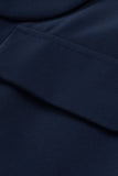 LC852380-5-S, LC852380-5-M, LC852380-5-L, LC852380-5-XL, LC852380-5-2XL, LC852380-5-XS, Blue Womens Casual Blazers Puff Sleeve Open Front Work Suit