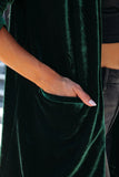 LC852449-9-S, LC852449-9-M, LC852449-9-L, LC852449-9-XL, Green Women Velvet Blazer Jacket Relaxed fit Casual Outerwear