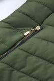 LC85117-9XXL, LC85117-9XL, LC85117-9L, LC85117-9M, LC85117-9S, Broute Green Winter Coats for Women Camel Faux Fur Collar Trim Black Quilted Jacket Outerwear