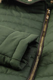 LC85117-9XXL, LC85117-9XL, LC85117-9L, LC85117-9M, LC85117-9S, Broute Green Winter Coats for Women Camel Faux Fur Collar Trim Black Quilted Jacket Outerwear