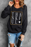 LC25313431-2-S, LC25313431-2-M, LC25313431-2-L, LC25313431-2-XL, LC25313431-2-2XL, Black Women Thankful Thanksgiving Day Tees Long Sleeve Sweatshirt