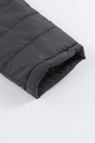 LC85117-11-XXL, LC85117-11-XL, LC85117-11-L, LC85117-11-M, LC85117-11-S, LC85117-11-2XL, Odyssey Grey Winter Coats for Women Camel Faux Fur Collar Trim Black Quilted Jacket Outerwear