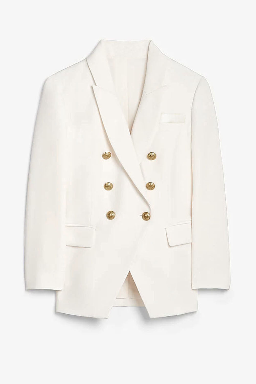 LC852446-1-S, LC852446-1-M, LC852446-1-L, LC852446-1-XL, LC852446-1-2XL, White Womens Lapel Button Work Jackets Draped Open Front Work Suit