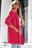 LC852449-6-S, LC852449-6-M, LC852449-6-L, LC852449-6-XL, Rose Women Velvet Blazer Jacket Relaxed fit Casual Outerwear