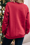 Christmas Sweatshirt Women Red Santa Baby Glitter Funny Pullover Top