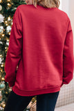 Sweat-shirt de Noël Femme Rouge Santa Baby Glitter Funny Pullover Top