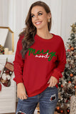 Merry Mood Christmas T-Shirt Long Sleeve Round Neck Sweatshirt