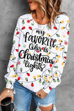 Women's Christmas Light Long Sleeve Sweatshirt