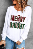 Merry Bright Shirt Sweat-shirt graphique à carreaux léopard pour femme