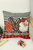 Christmas Santa Striped Plaid Graphic Holiday Pillow Cover Decoration