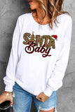 Sweat-shirt de Noël Santa Baby pour femme à encolure ras du cou