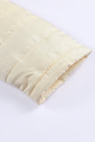 LC85117-15-XXL, LC85117-15-XL, LC85117-15-L, LC85117-15-M, LC85117-15-S, LC85117-15-2XL, Beige Winter Coats for Women Camel Faux Fur Collar Trim Black Quilted Jacket Outerwear